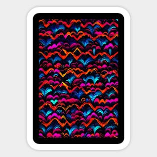 Colourful Neon pattern Sticker